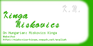 kinga miskovics business card